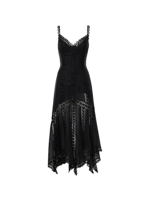Charo Ruiz Ibiza Blossel lace-trim handkerchief-hem dress