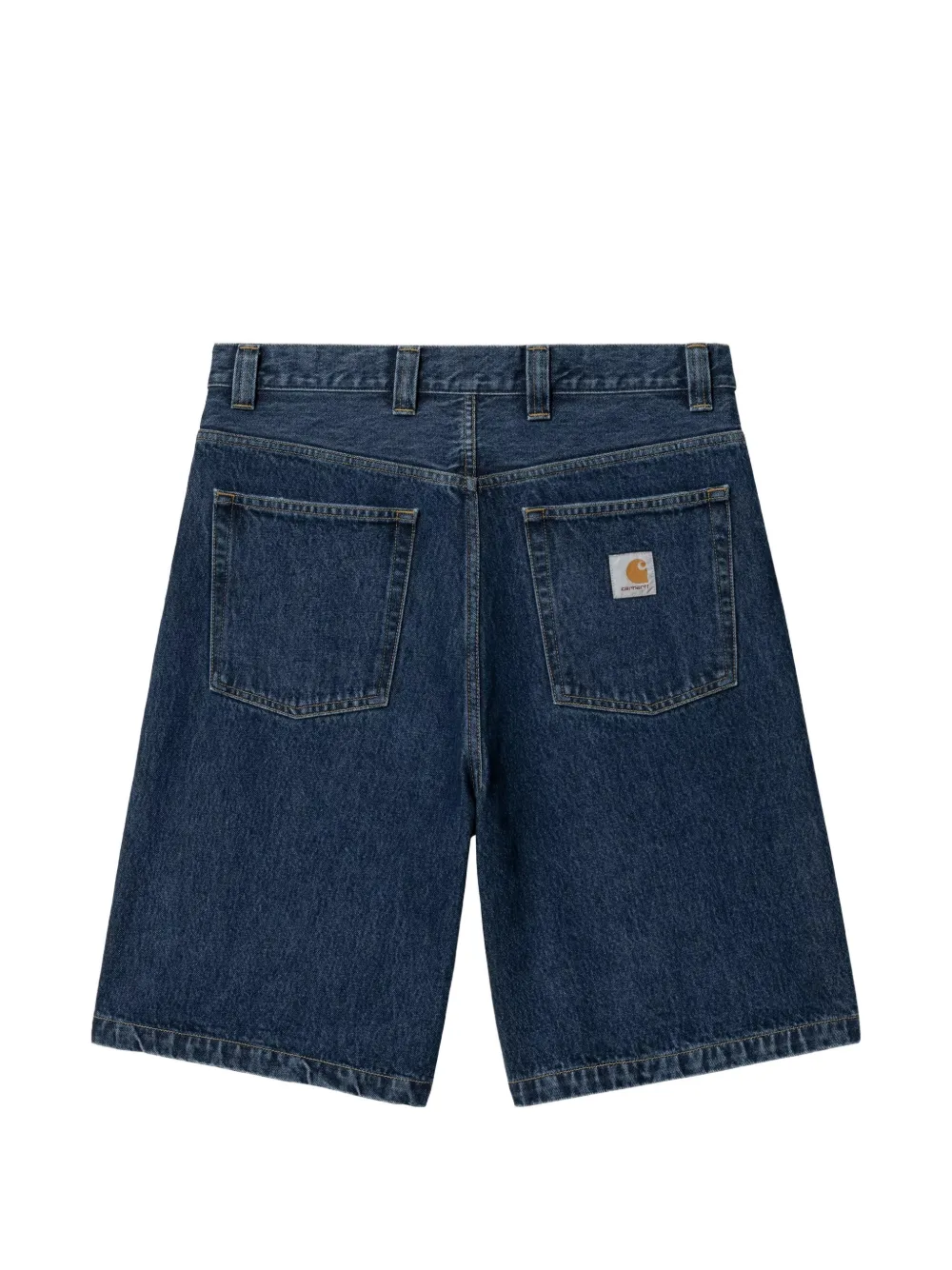 Carhartt WIP Brandon denim shorts met logo-patch Blauw