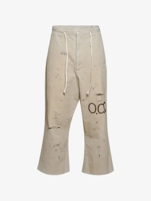 RRR123 Raw He distressed studded trousers