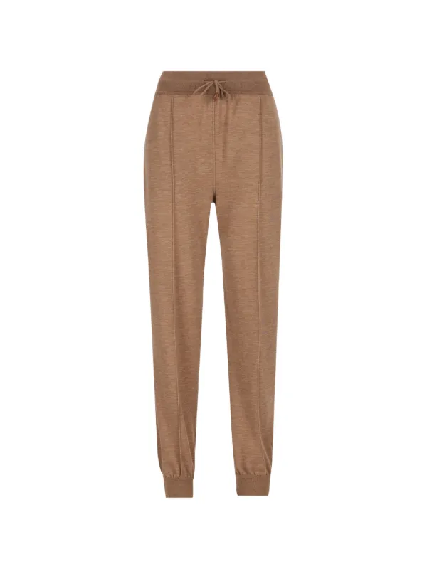Loro Piana Viggiona Drawstring Track Pants in Brown