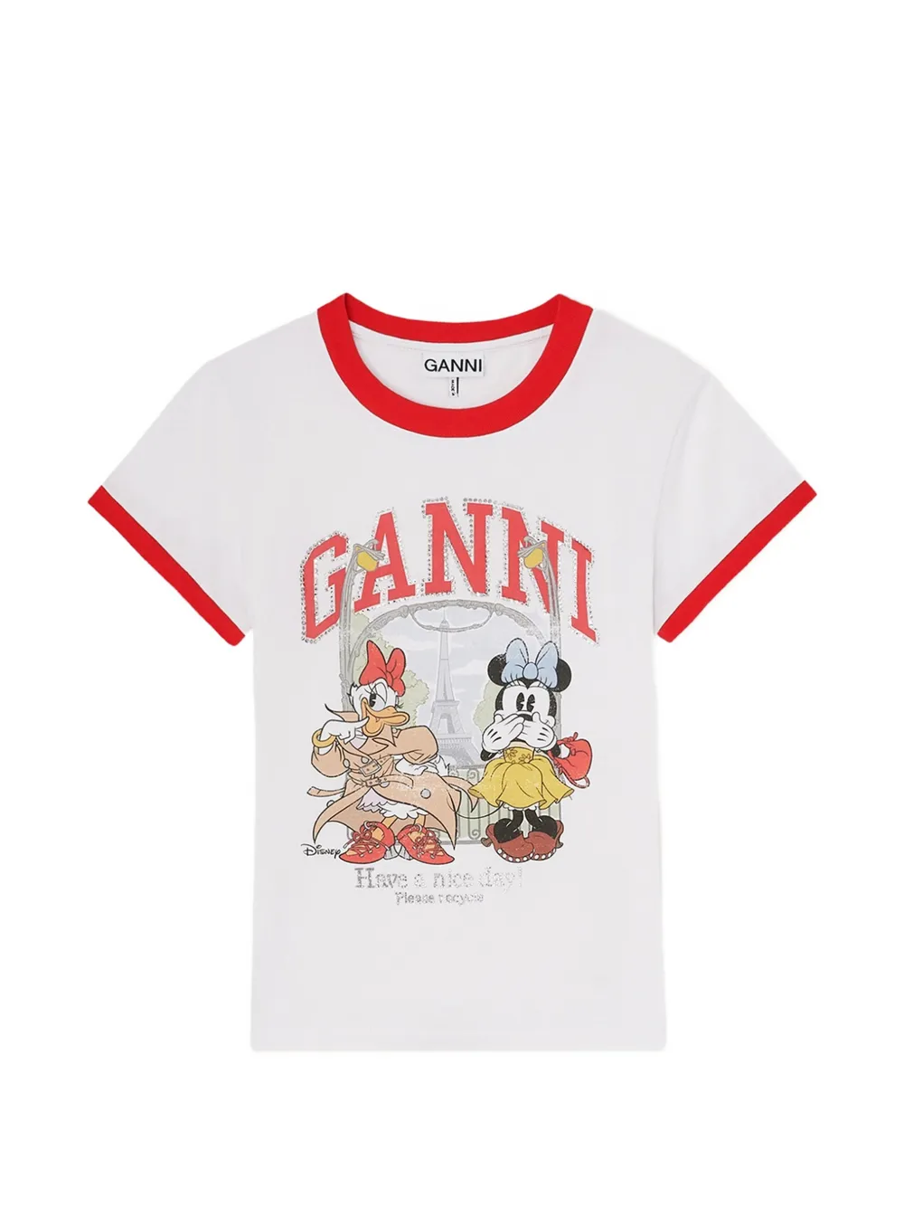GANNI T-shirt con grafica - Bianco