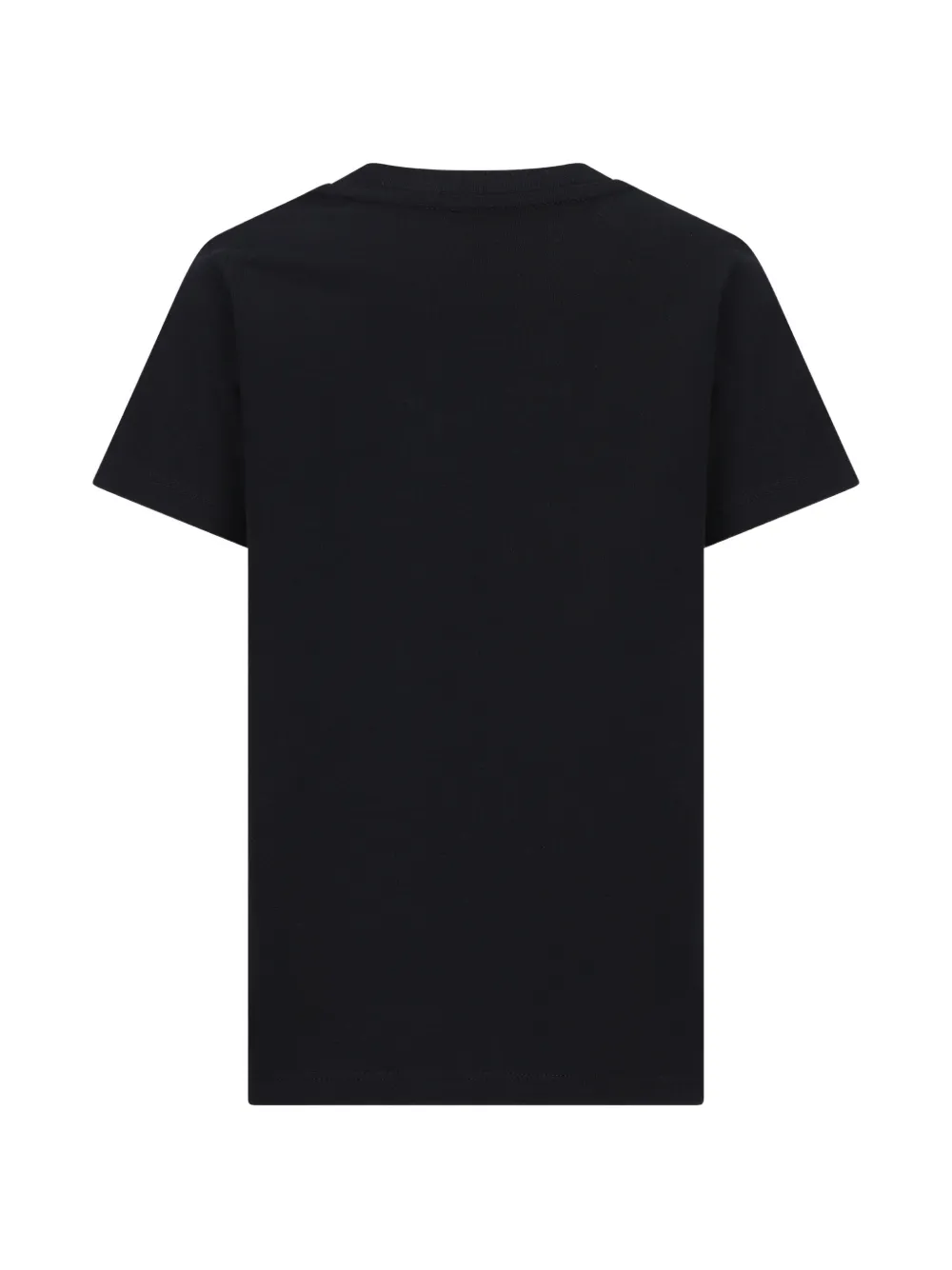 Moncler Enfant T-shirt met logoprint en knoop op de schouders Blauw