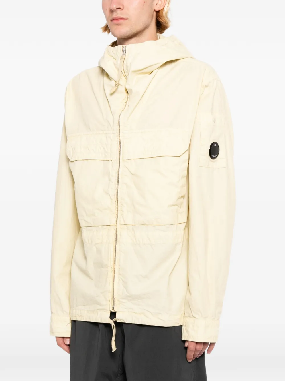 C.P. Company Micro-Reps jack met capuchon Beige