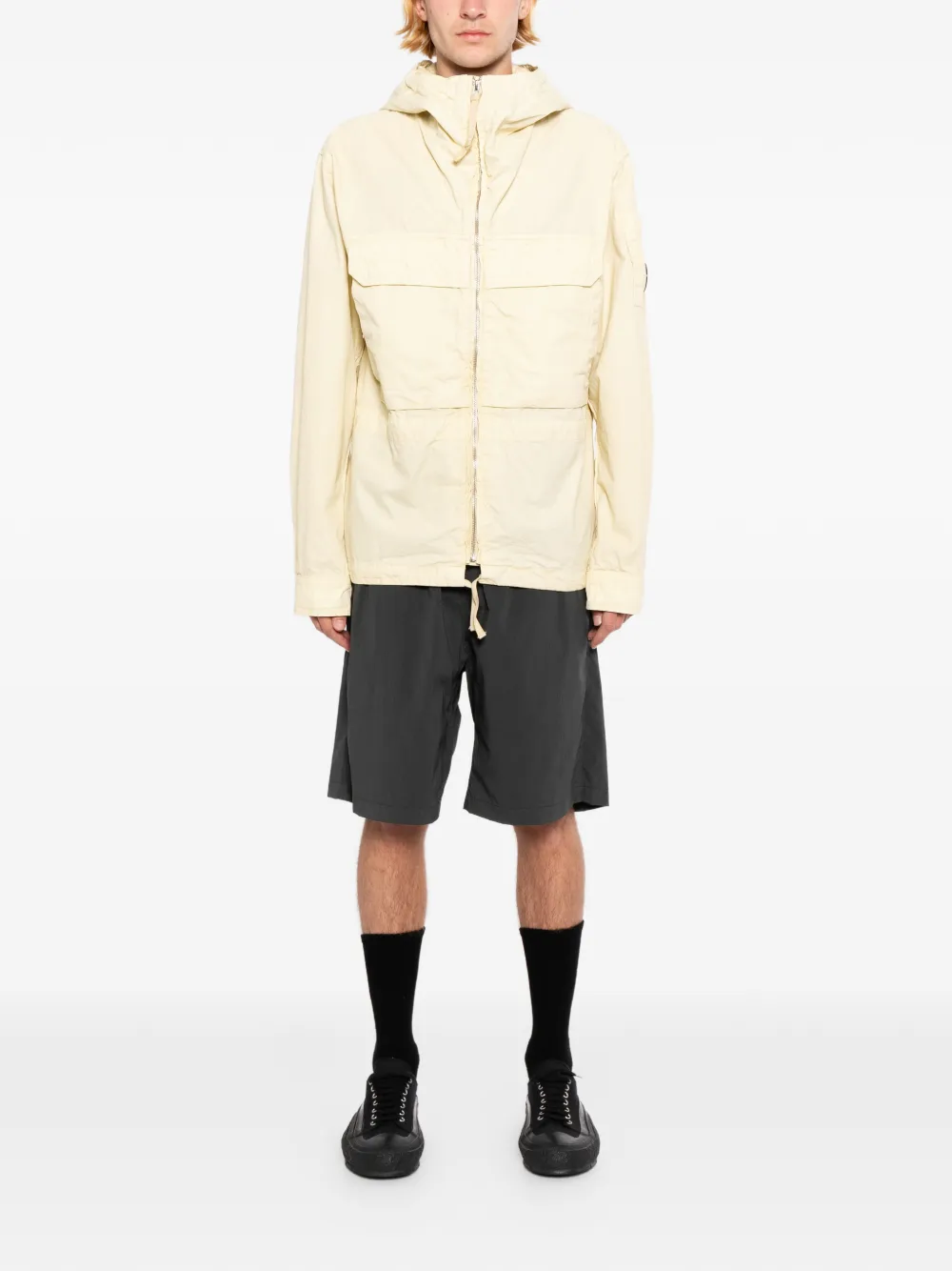 C.P. Company Micro-Reps jack met capuchon Beige