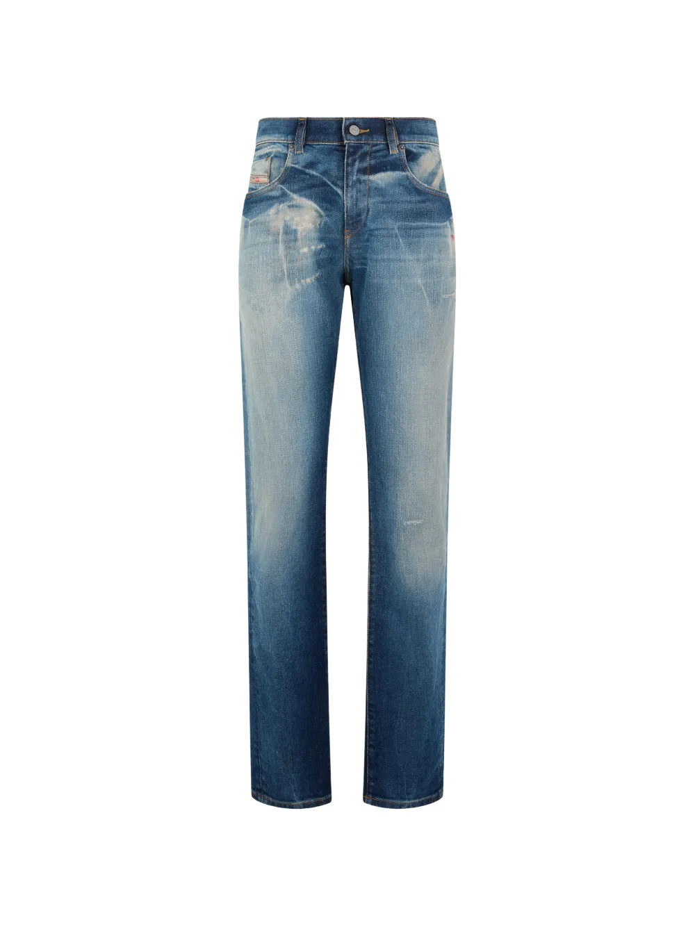 Diesel faded-effect straight-leg jeans - Blau