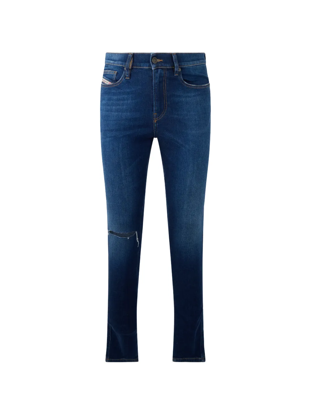 Diesel distressed straight-leg jeans - Blu