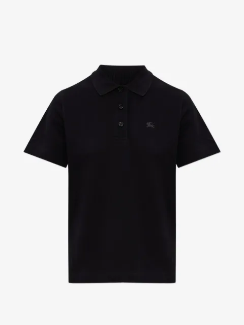 Burberry playera tipo polo de piqué con logo bordado