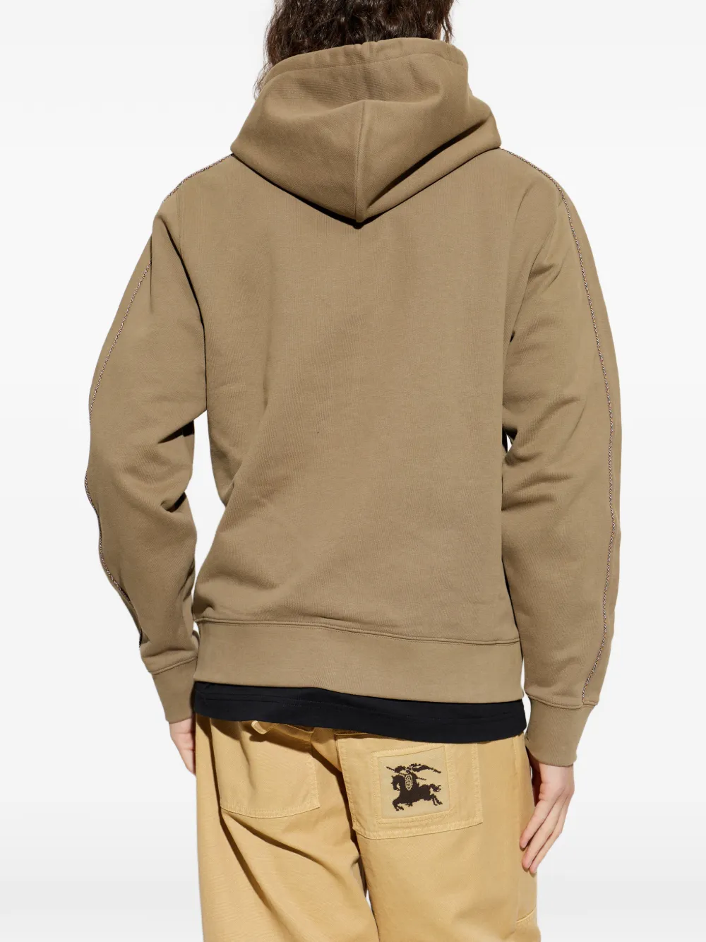 Burberry Hoodie met geborduurd logo Bruin