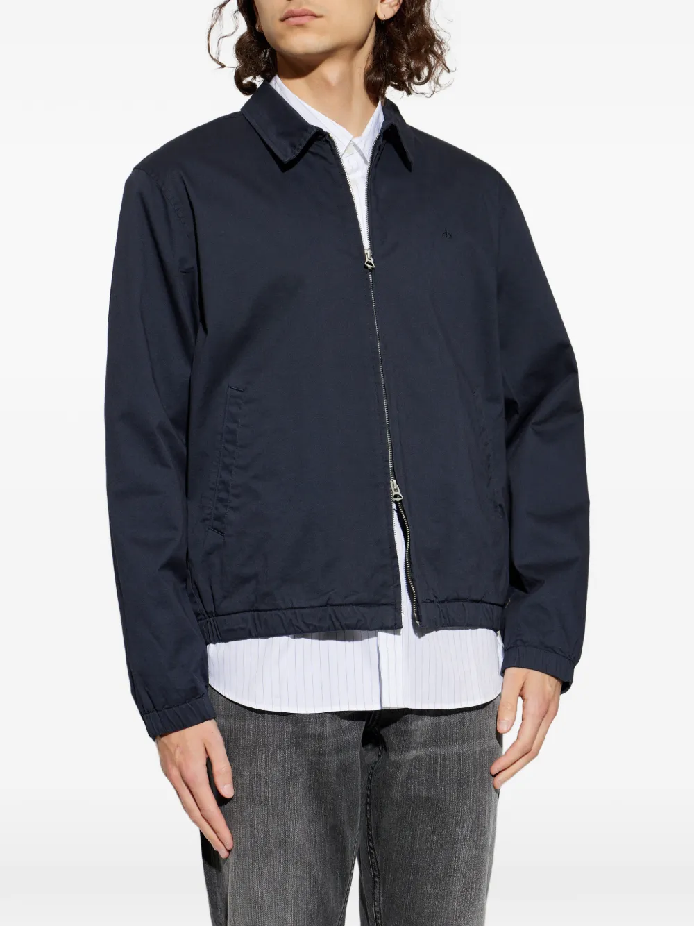  Rag & Bone Chaqueta Con Logo Bordado - Azul 