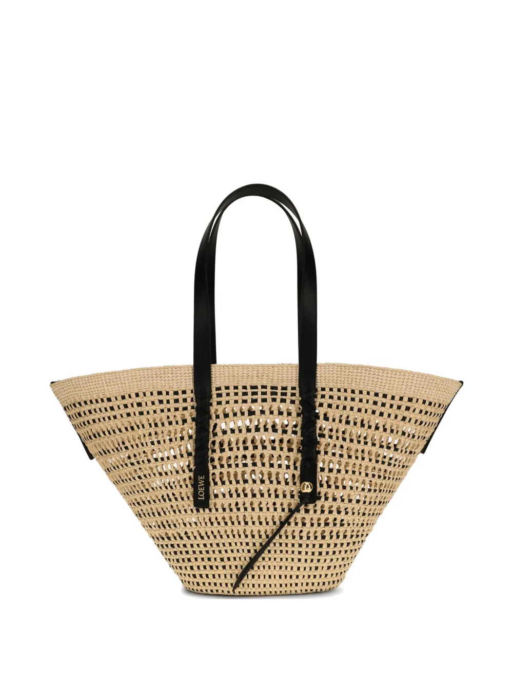 LOEWE large Braid shoulder bag - 2165 NATURAL/BLACK