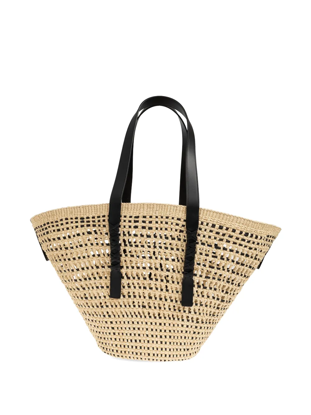 LOEWE large Braid shoulder bag - 2165 NATURAL/BLACK