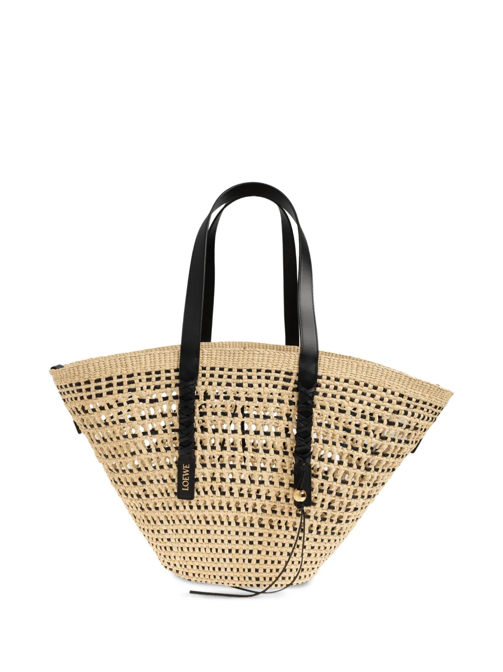 LOEWE large Braid shoulder bag - 2165 NATURAL/BLACK