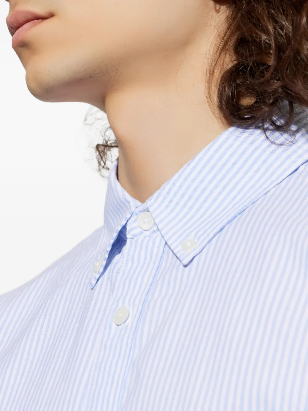 rag & bone Gestreept overhemd met knopen Blauw