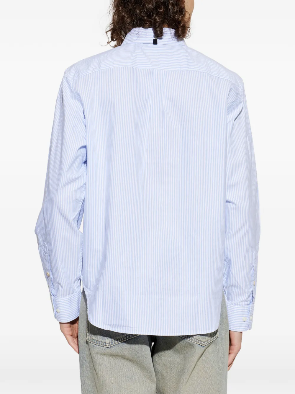 rag & bone Gestreept overhemd met knopen Blauw