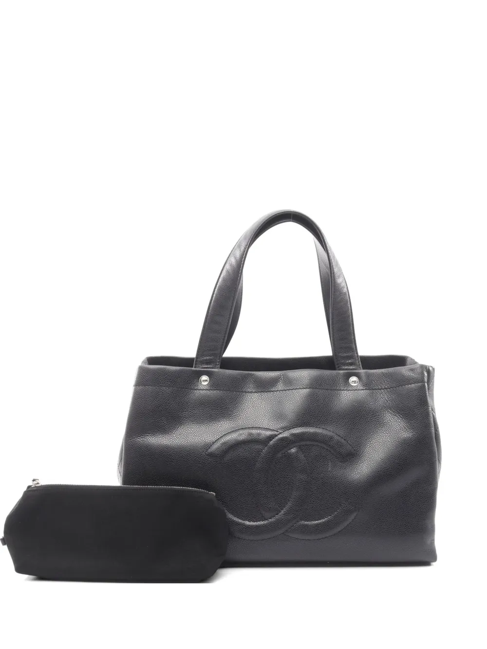 CHANEL Pre-Owned 2008-2009 large Coco mark tote bag - Nero