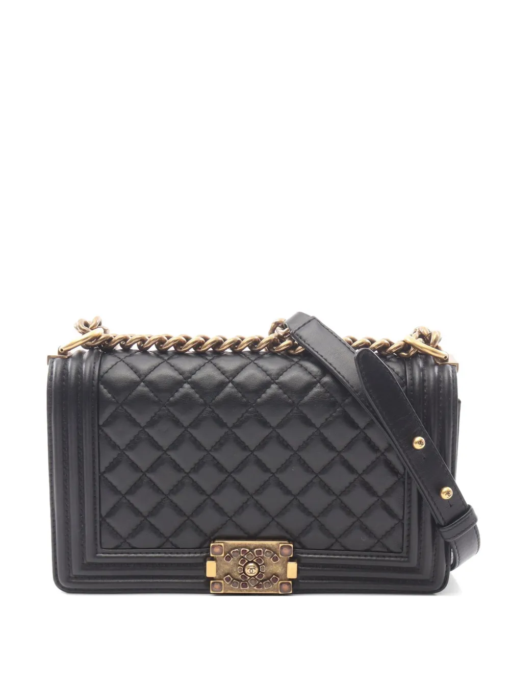 CHANEL Pre-Owned 2020-2021 Boy Chanel quilted shoulder bag - Nero