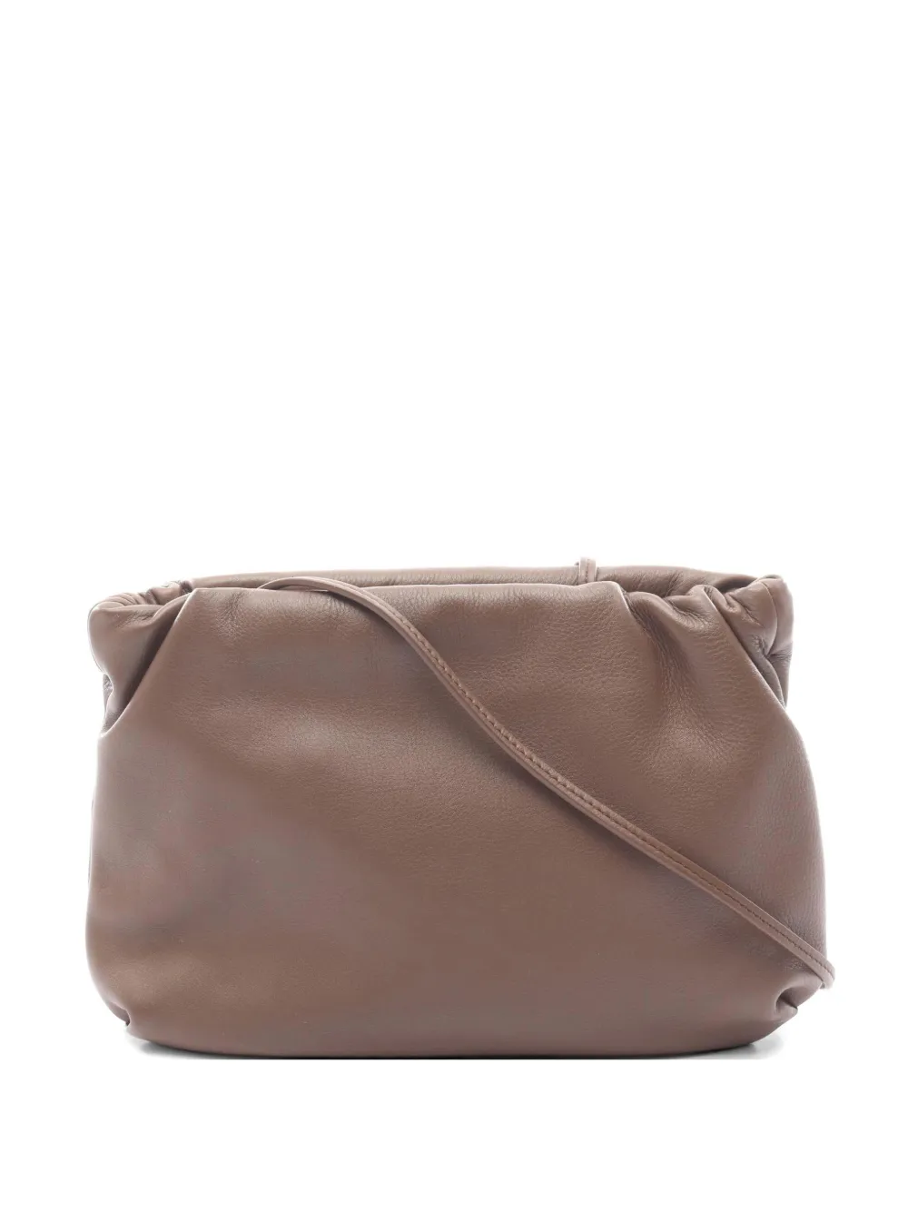 The Row Pre-Owned 2020s Bourse gathered-detail clutch bag - Marrone