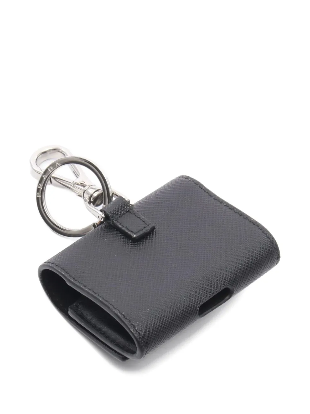 Prada Pre-Owned 2020s Saffiano~leather AirPods case - Nero