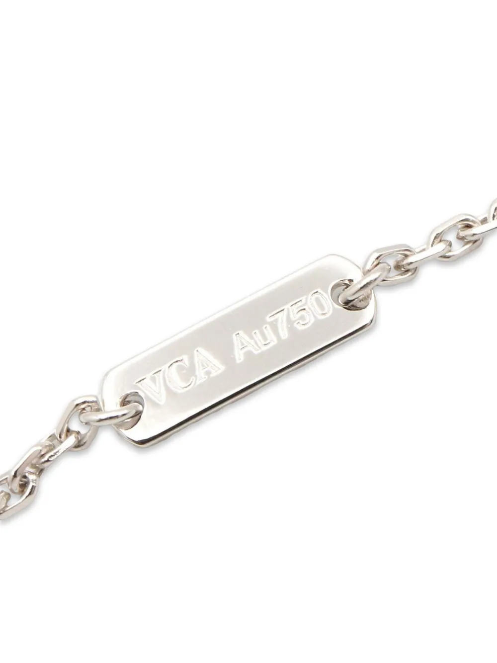 Van Cleef & Arpels Pre-owned Alhambra Diamond Necklace in White, view 3