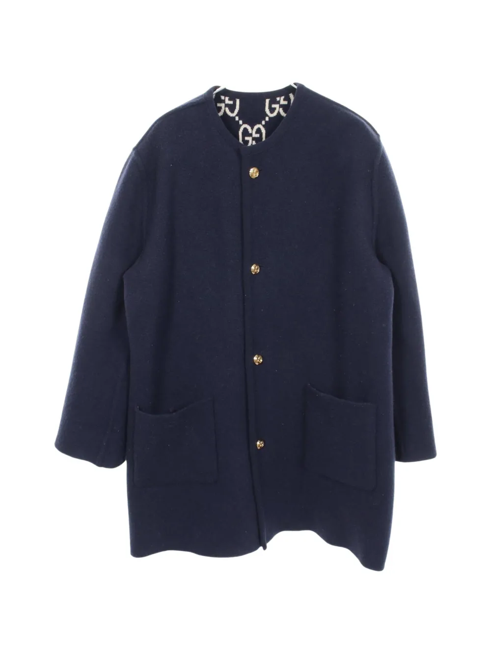 Gucci Pre-Owned 2000s GG jacquard reversible cardigan - Blau