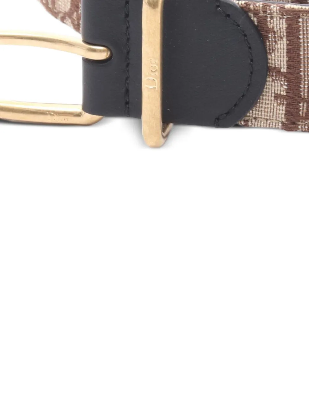 Christian Dior Pre-Owned Oblique-monogram-pattern Belt | Neutrals