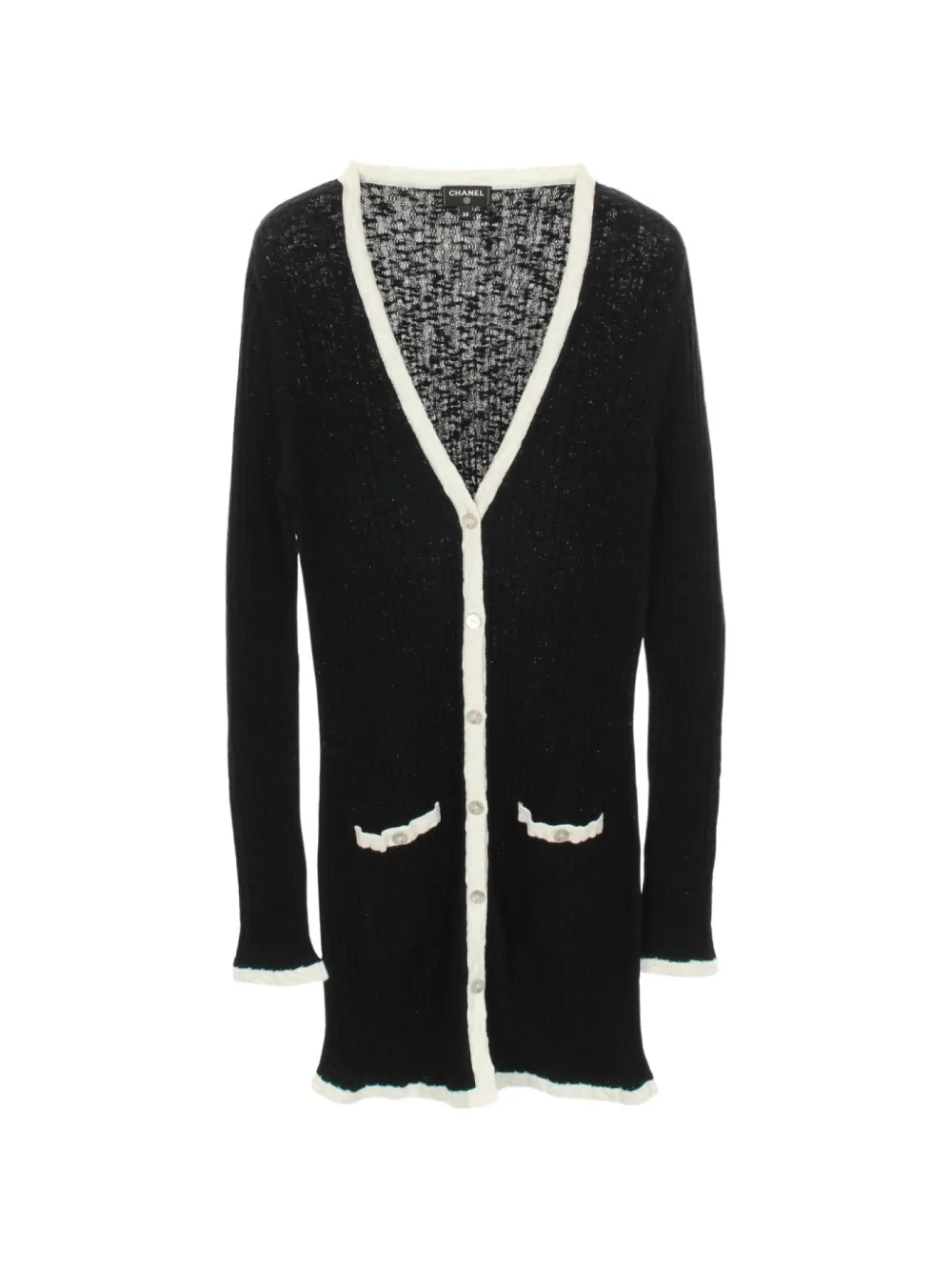 CHANEL Pre-Owned 1986-1988 V-neck cardigan - Black