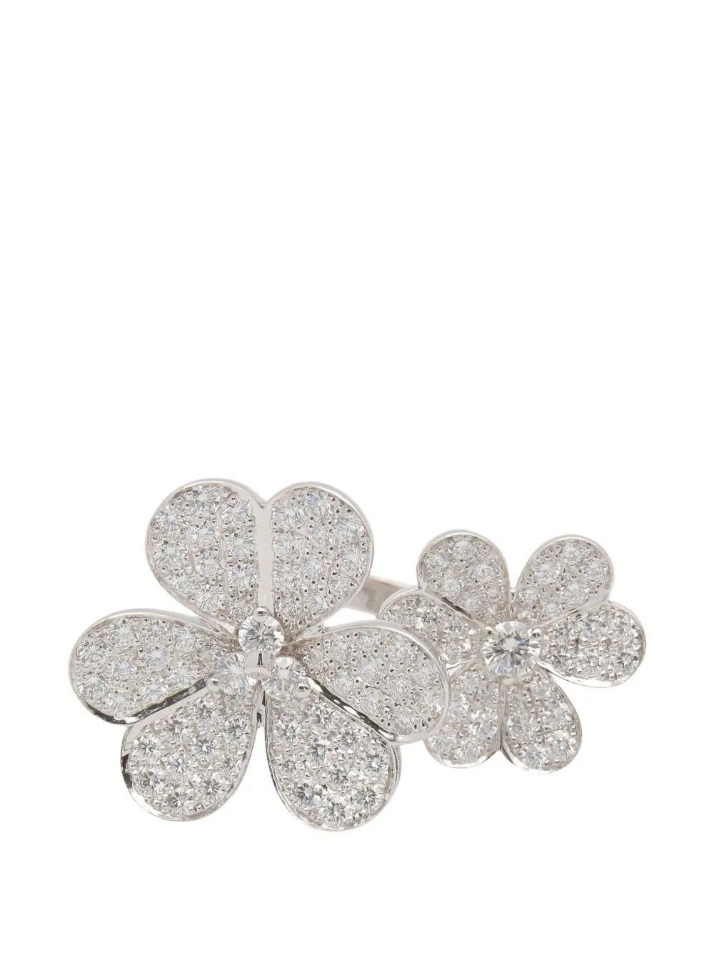 Van Cleef & Arpels Pre-Owned Entreredore diamond ring - Argento