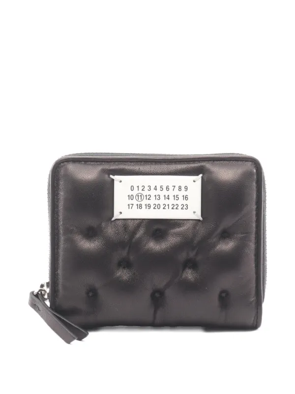 Maison Martin Margiela Pre-owned 2020s Glam Slam Embroidered Wallet in Black