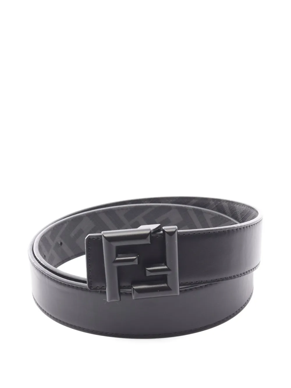 Fendi Pre-Owned FF Square reversible leather belt - Schwarz
