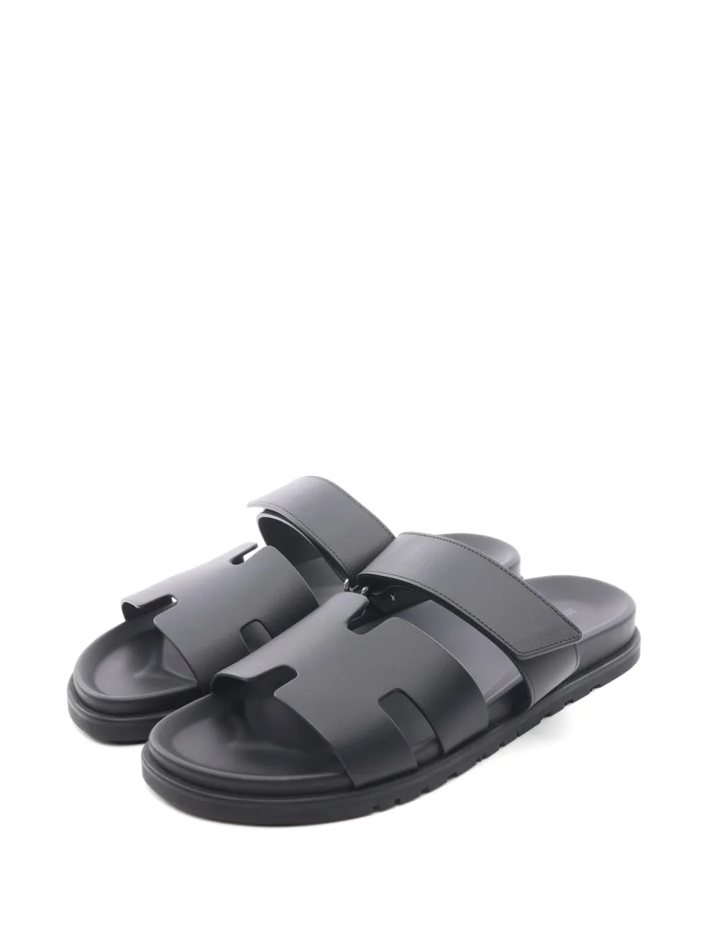 Hermès Pre-Owned 2020s Chypre touch-strap slide sandals - Schwarz