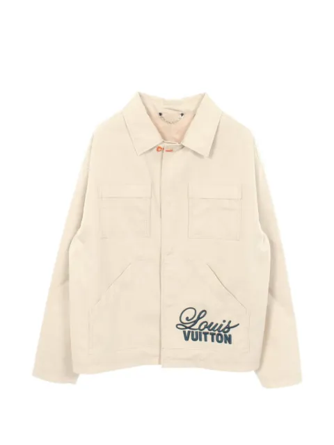 Louis Vuitton Pre-Owned logo-embroidered shirt jacket