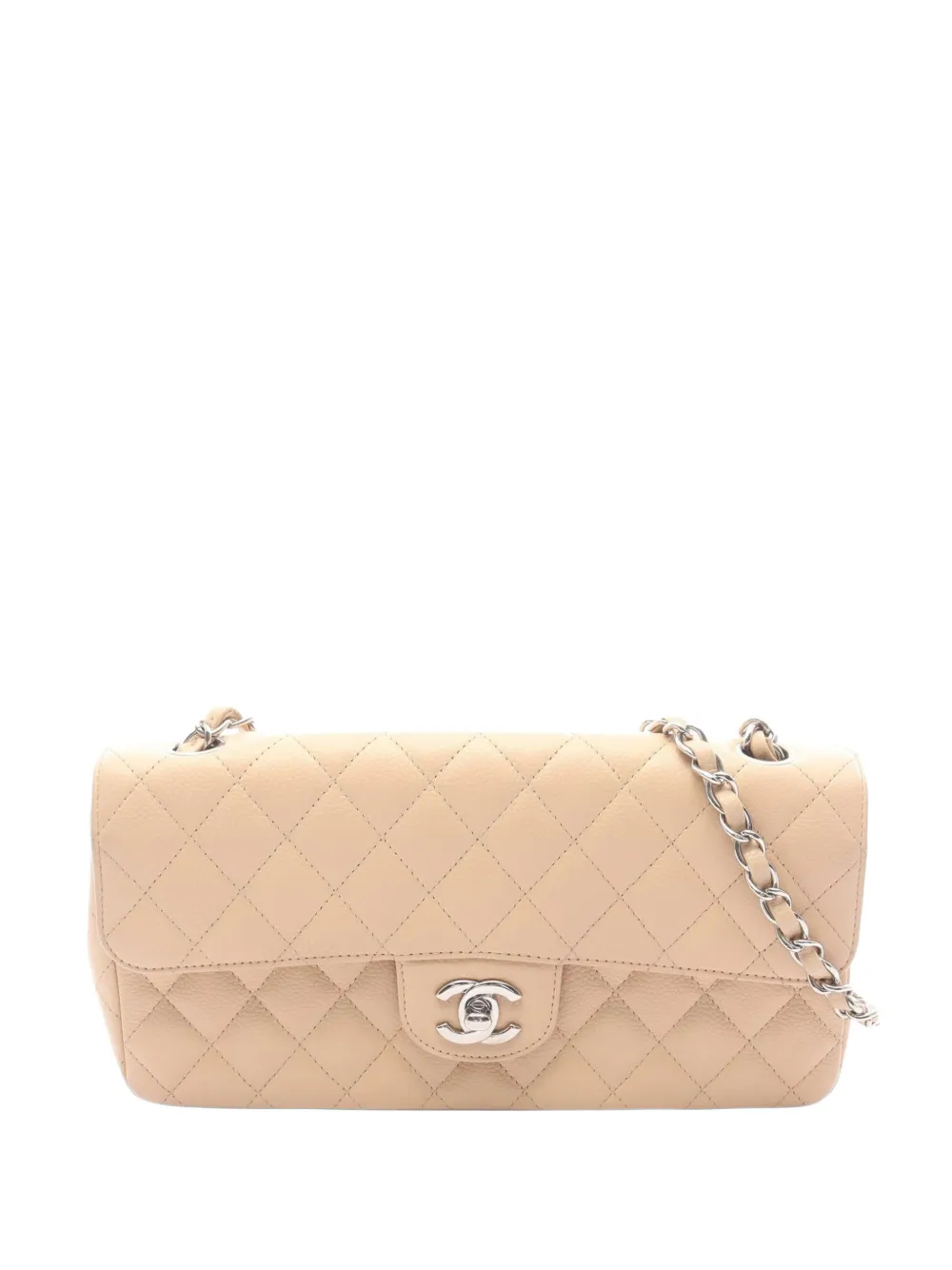 CHANEL Pre-Owned 2009-2010 matelassé Caviar shoulder bag - Neutrals