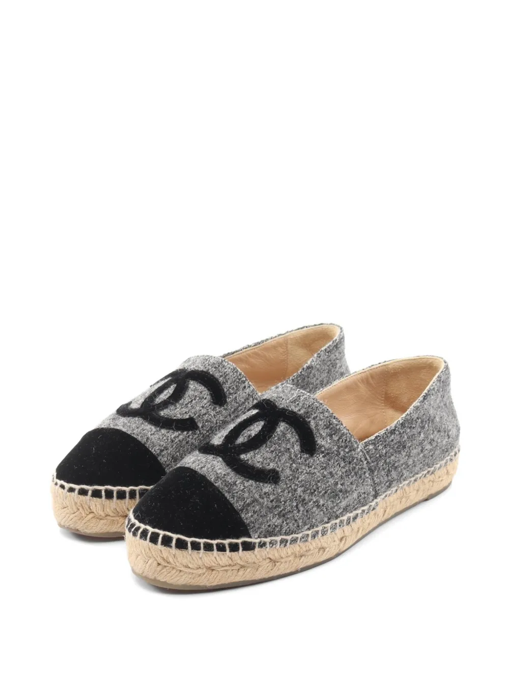 CHANEL Pre-Owned 1986-1988 CC-logo espadrilles - Grey