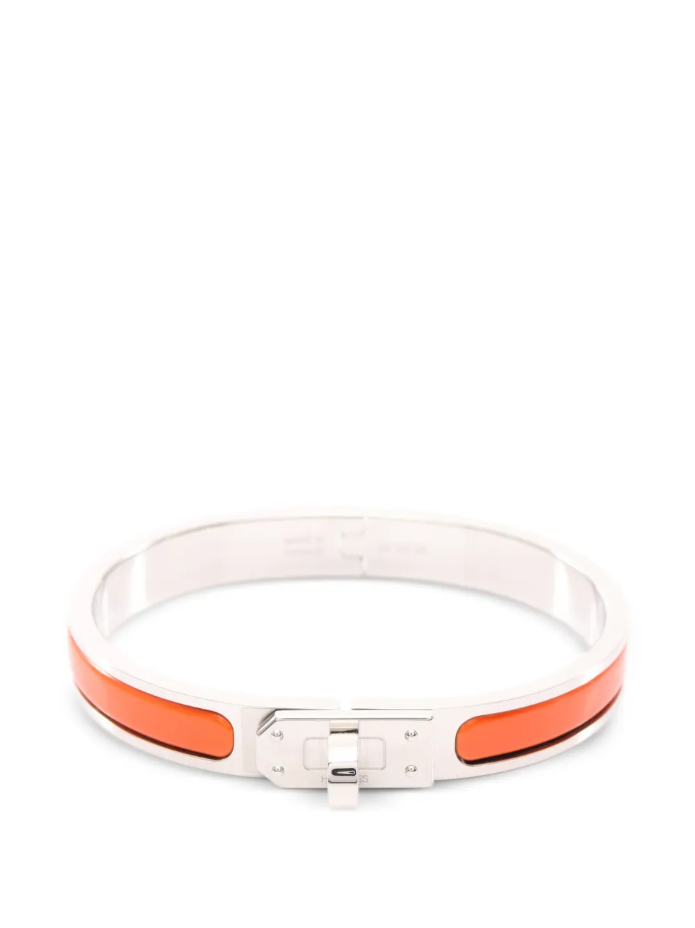 Hermès Pre-Owned mini Kelly enamel bangle bracelet - Argento