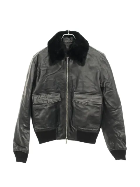 Christian Dior Pre-Owned leather zip-up jacket