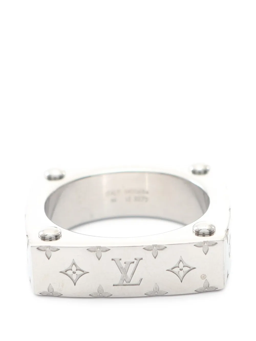Louis Vuitton Pre-Owned 2022 Monogram Bold ring - Argento