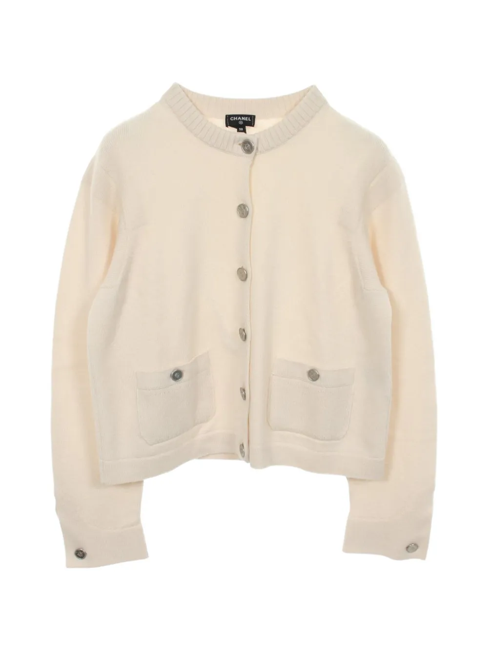 CHANEL Pre-Owned 1986-1988 button-fastening cardigan - Neutrals