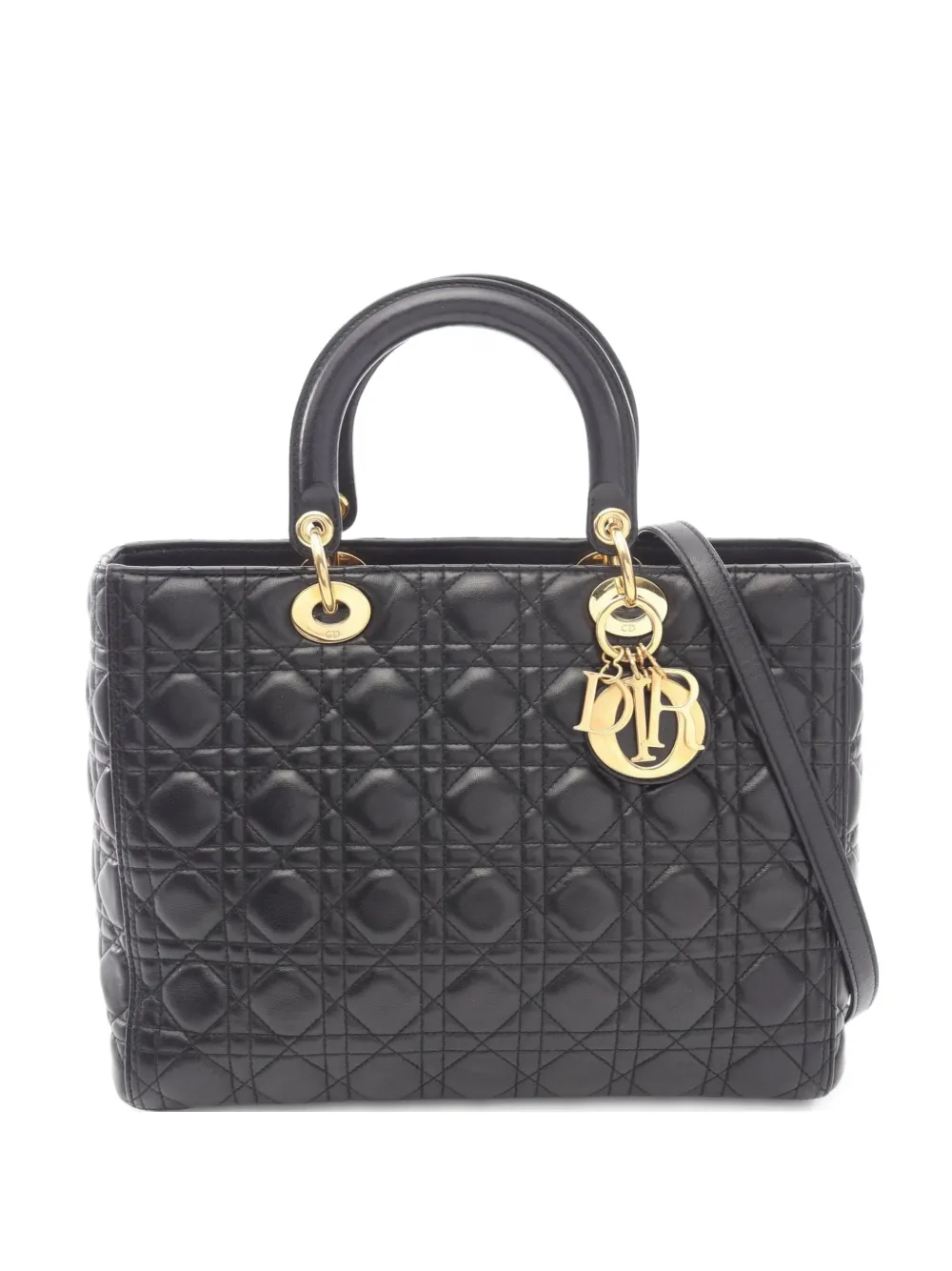 Christian Dior Pre-Owned 2000s Lady Dior Cannage handbag - Schwarz