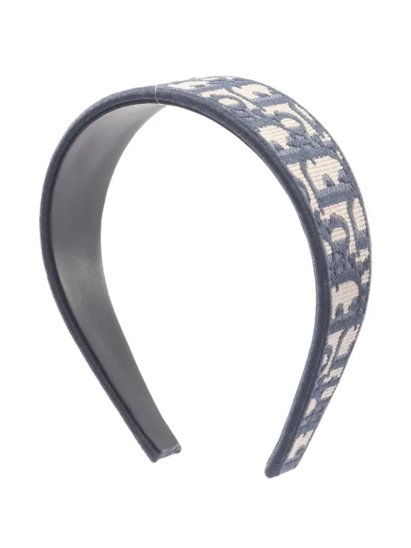Christian Dior Pre-Owned 2020s Oblique-canvas Headband | Blue