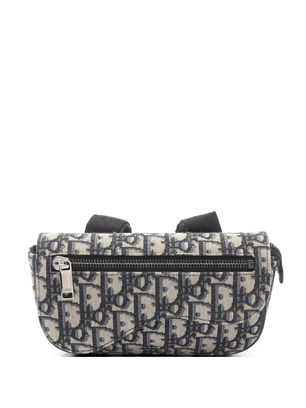 Christian Dior Pre-Owned 2020s Saddle Pouch Oblique-canvas clutch bag - Neutrals