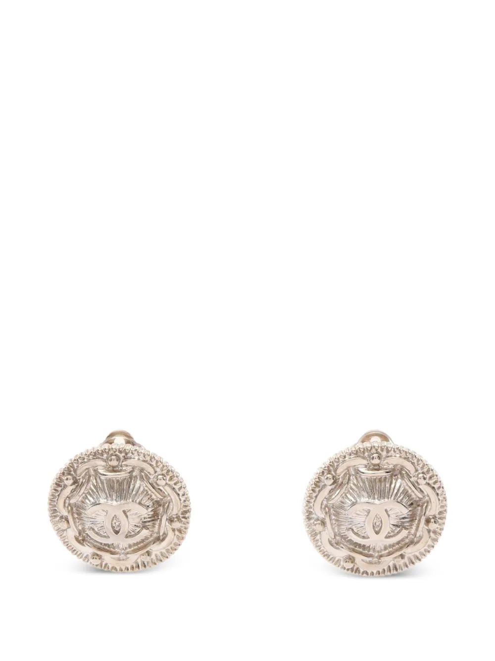 CHANEL Pre-Owned 1986-1988 Coco Mark earrings - Argento
