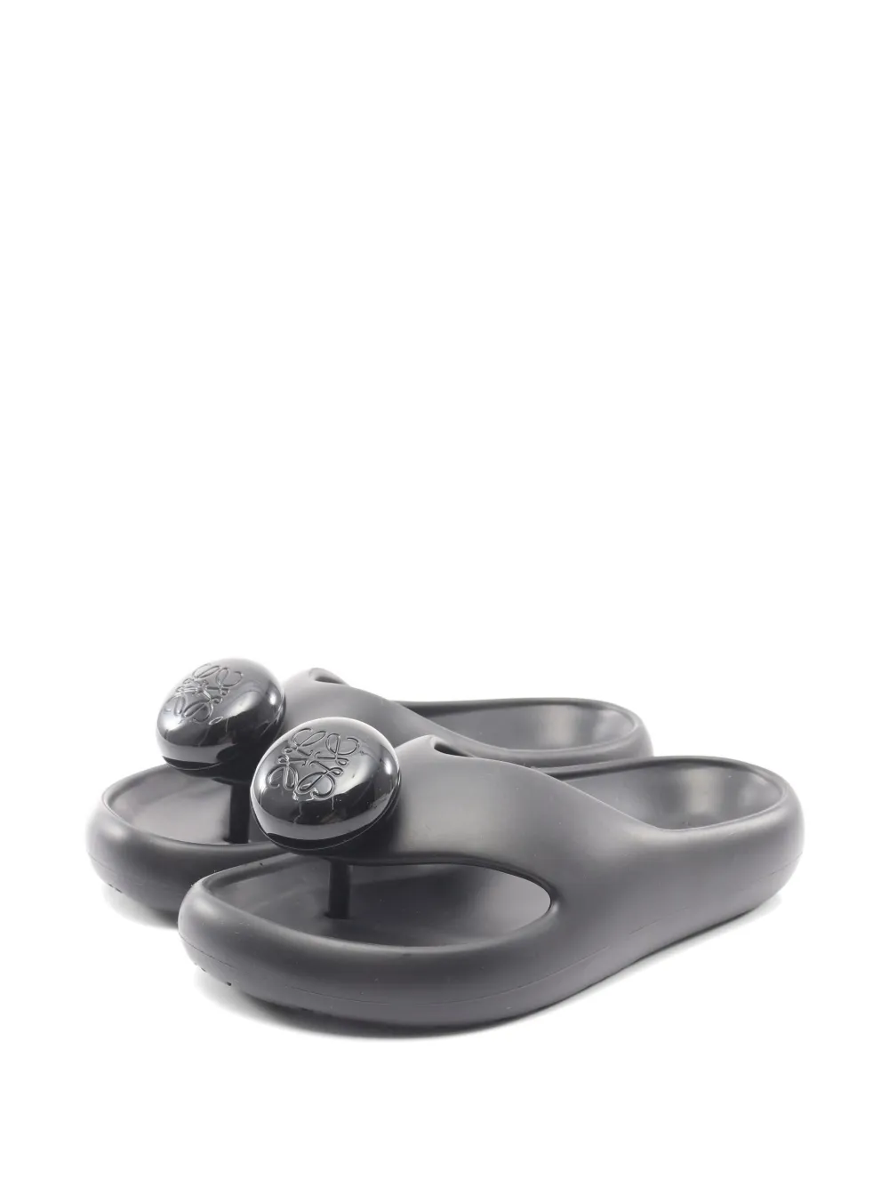 Loewe Pre-Owned logo-detail slides - Black