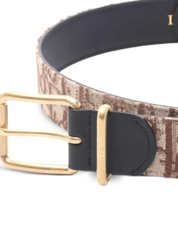 DIOR ディオール オブリーク ベルト CDバックル キャンバス レザー Christian Dior Pre-Owned 2020s オブリーク キャンバス レザーベルト