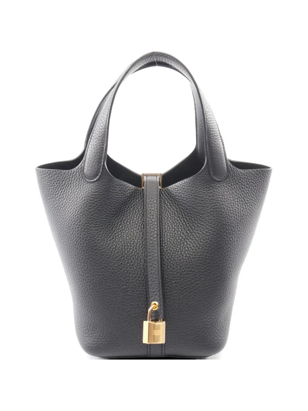 Hermès Pre-Owned 2025 PM Picotin Lock Taurillon Clemence-leather tote bag - Black