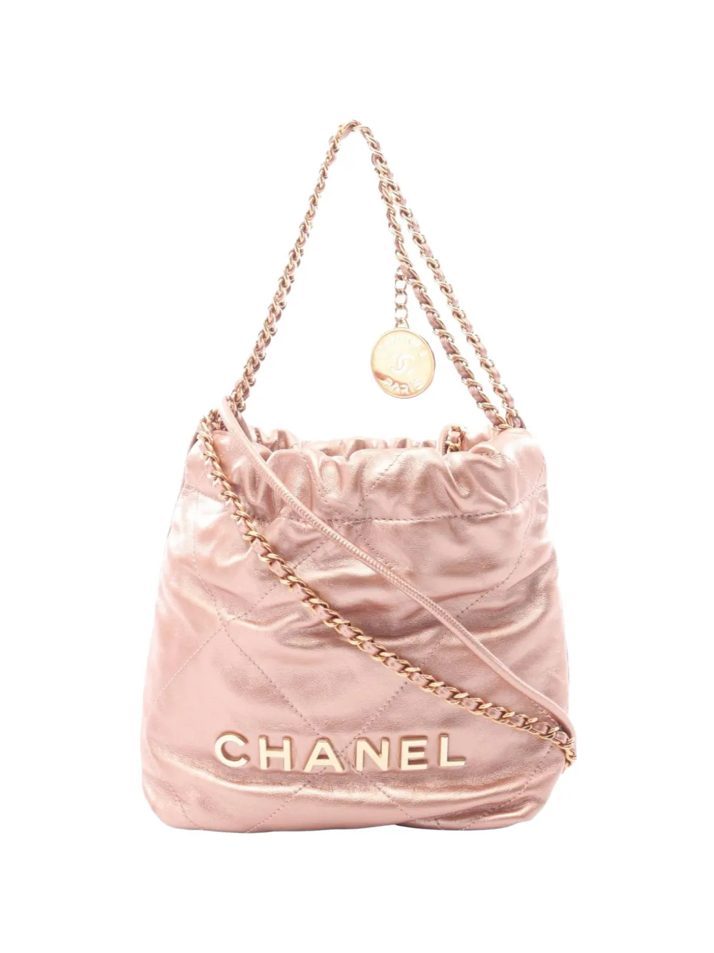 CHANEL Pre-Owned 2021s mini Chanel 22 shoulder bag - Rosa
