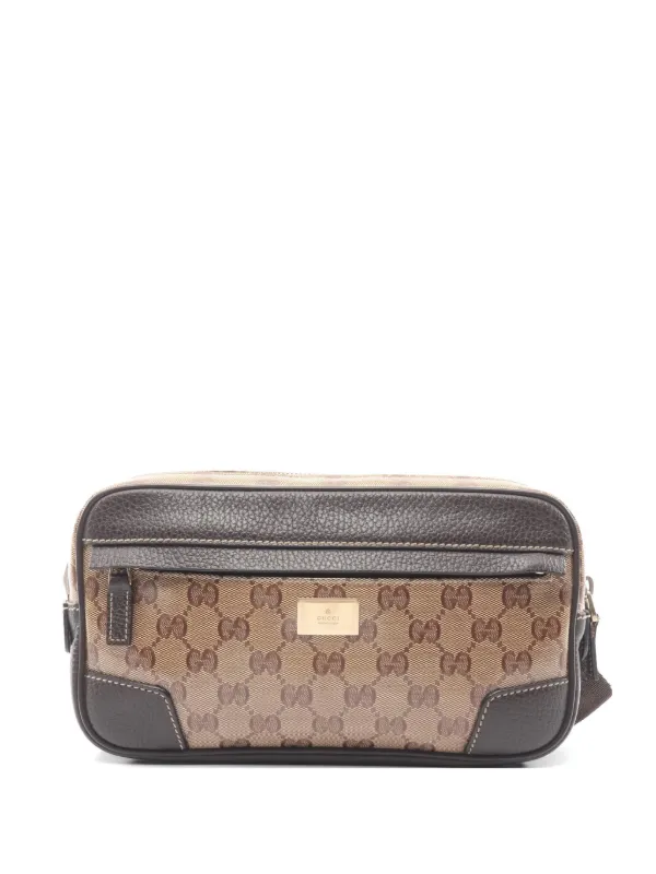 Gucci Pre-owned GG Crystal Cross Body Bag in Brown
