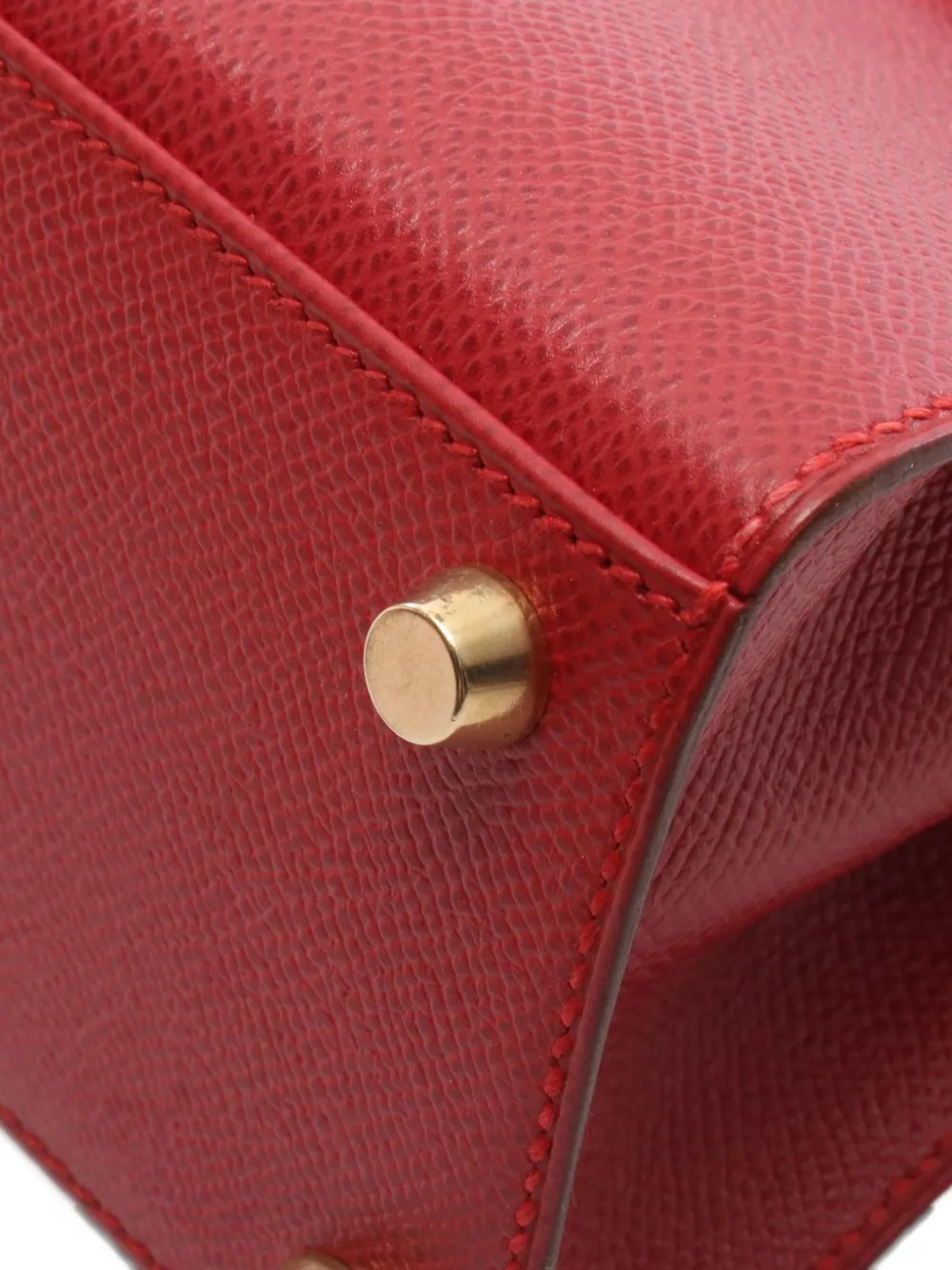 Hermès Pre-Owned 1995 Kelly Courchevel mini-shopper Rood