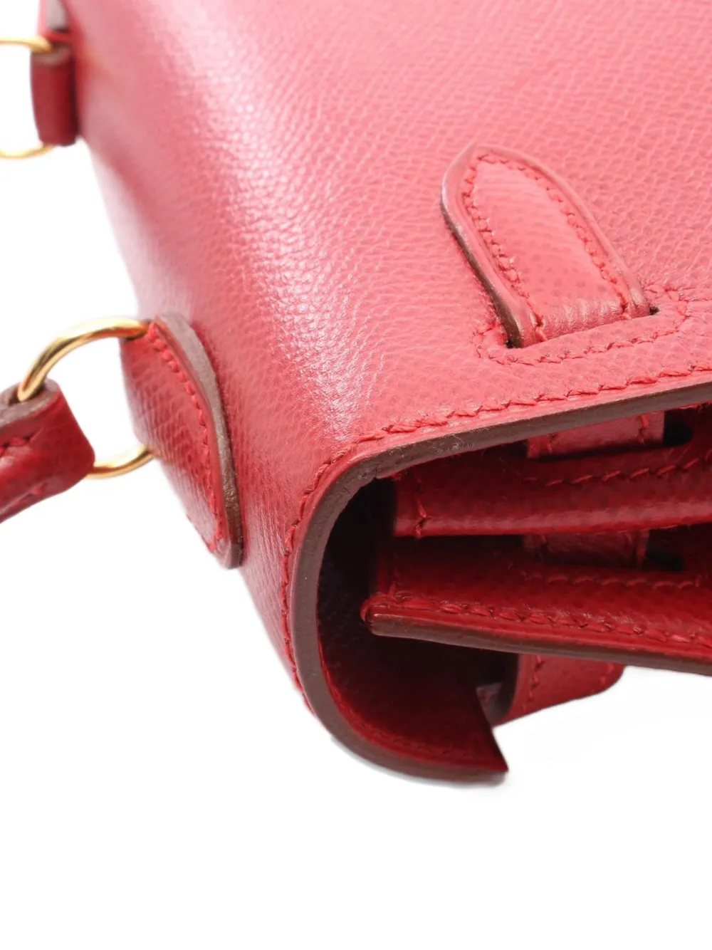 Hermès Pre-Owned 1995 Kelly Courchevel mini-shopper Rood