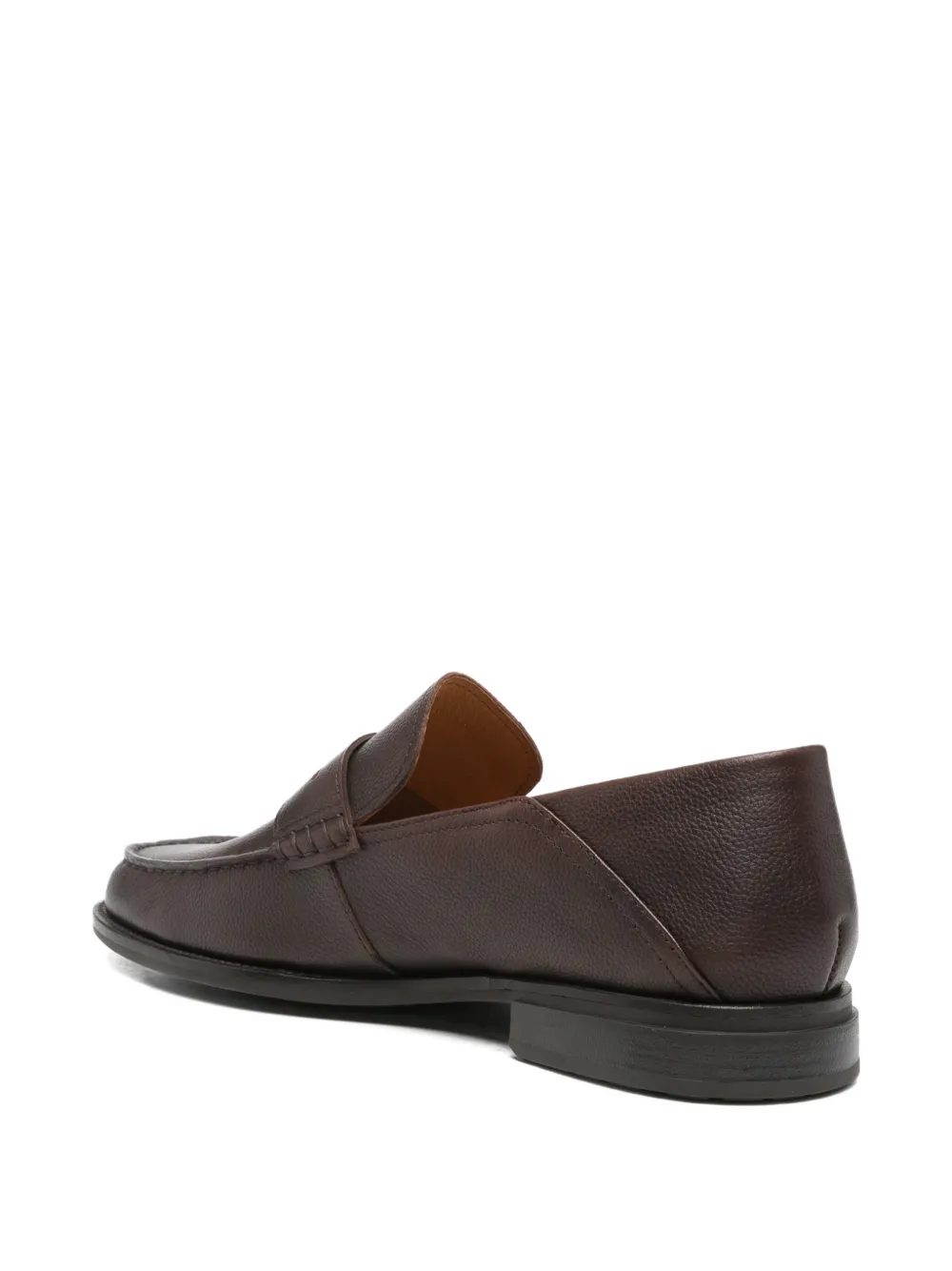 SERGIO MORETTI FIRENZE pebbled-leather penny loafers Bruin