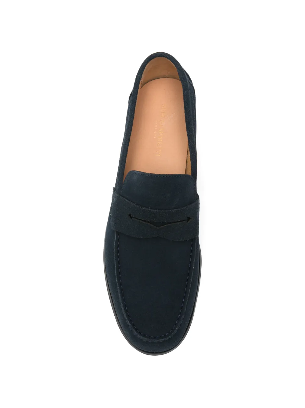 SERGIO MORETTI FIRENZE suede penny loafers Blauw